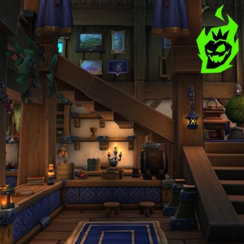 Exterior yard and interior housing spaces